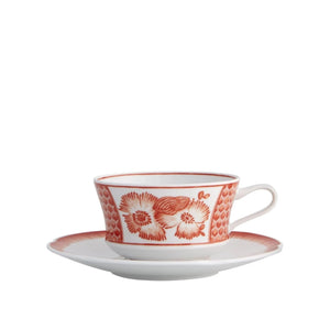 Coralina Tea Cup & Saucer, Set of 2