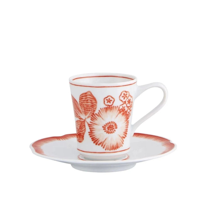 Coralina Coffee Cup & Saucer, Set of 4