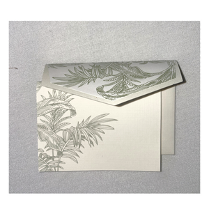 Tropics Laurel Green Stationery Cards, Set of 10
