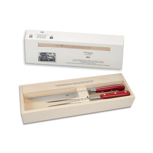 Red Lucite Carving Set