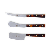 Load image into Gallery viewer, Tortoise Lucite Cheese Knife Set, 3 Knives