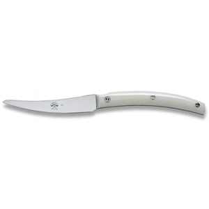 White Lucite Convivio Steak Knife Set, 6 Knives