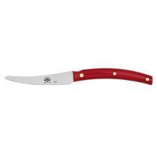 Load image into Gallery viewer, Red Lucite Convivio Steak Knife Set, 6 Knives