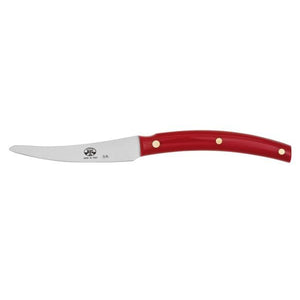 Red Lucite Convivio Steak Knife Set, 6 Knives