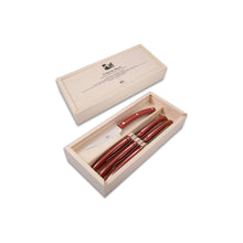 Load image into Gallery viewer, Red Lucite Convivio Steak Knife Set, 6 Knives