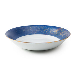 Golden Blue Rice & Pasta Serving Bowl