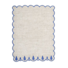 Load image into Gallery viewer, Drops Blue Cocktail Napkin, Set of 4