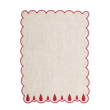 Load image into Gallery viewer, Drops Red Cocktail Napkin, Set of 4