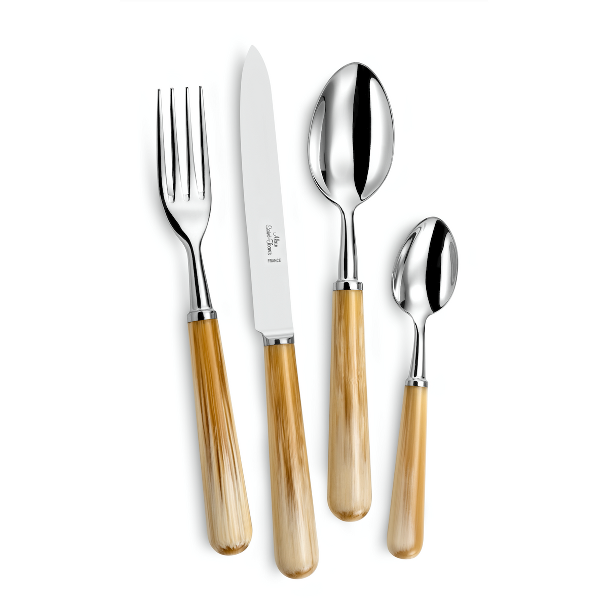 Basic Light Horn Flatware Set, 5 Pieces – Collecto