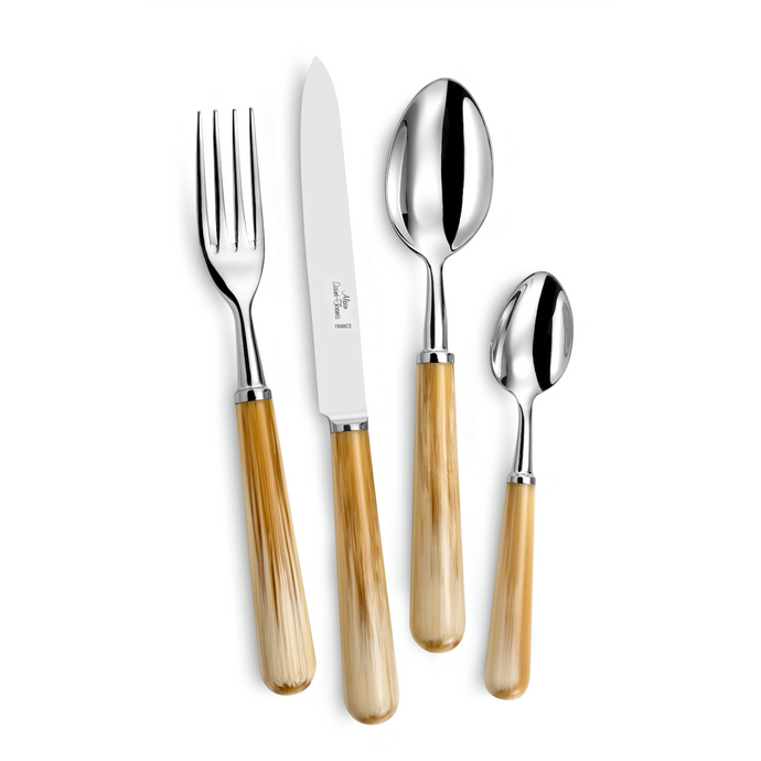 Basic Light Horn Flatware Set, 5 Pieces