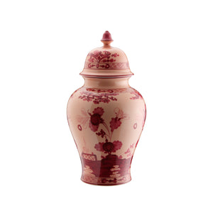 Oriente Italiano Vermiglio Large Potiche Vase With Cover