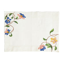 Load image into Gallery viewer, Floral Red Placemat, Set of 2