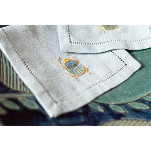Scarab Cocktail Napkins, Set of 6
