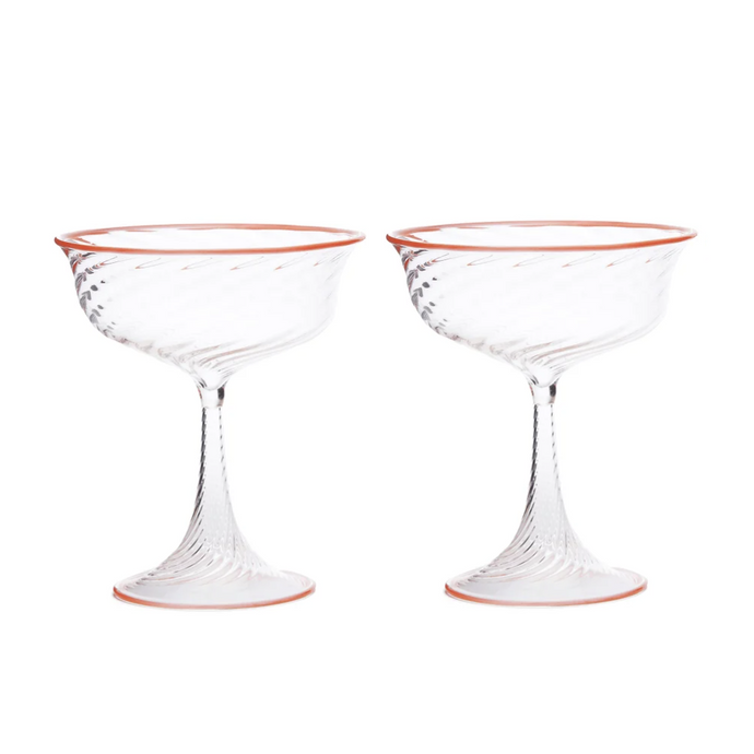 Cosima Orange Coupe, Set of 6