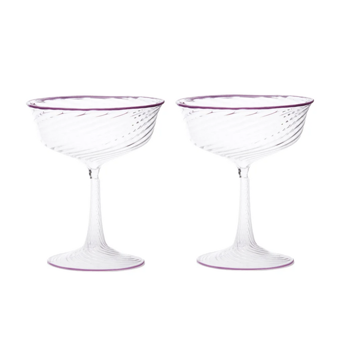 Cosima Purple Coupe, Set of 6