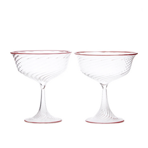Cosima Red Coupe, Set of 6