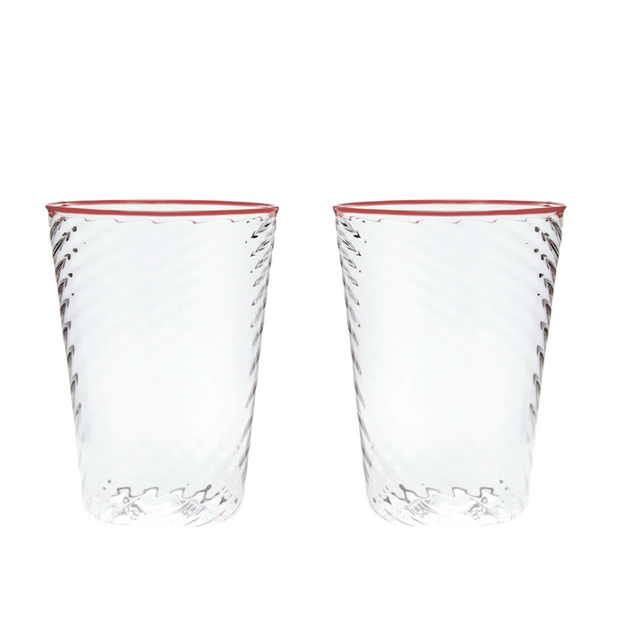 Cosima Red Highball, Set of 6