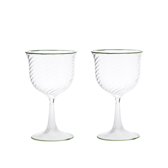 Cosima Green Wine Glass, Set of 6