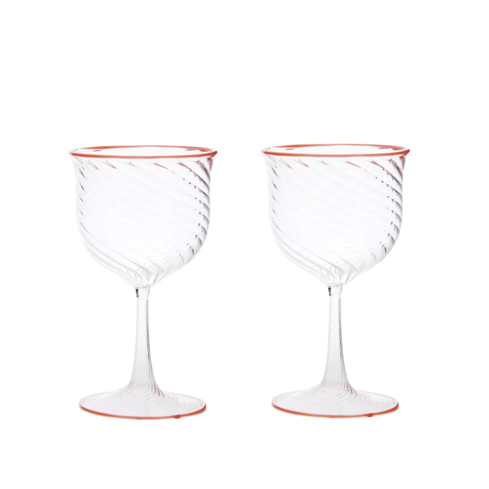 Cosima Orange Wine Glass, Set of 6