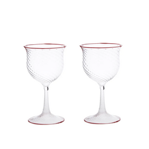 Cosima Red Coupe, Set of 6