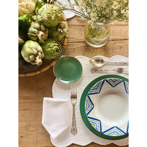 Golden Green Charger Plate