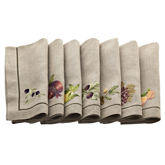 Umbria Natural Linens, Set of 6