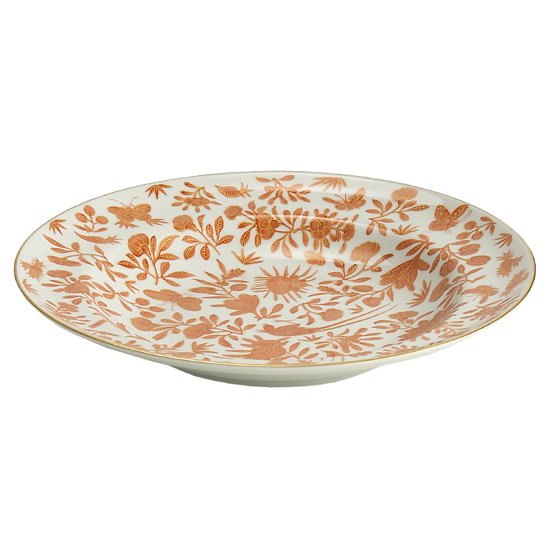 Sacred Bird & Butterfly Rim Soup Plate