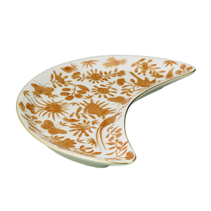 Sacred Bird & Butterfly Crescent Salad Plate