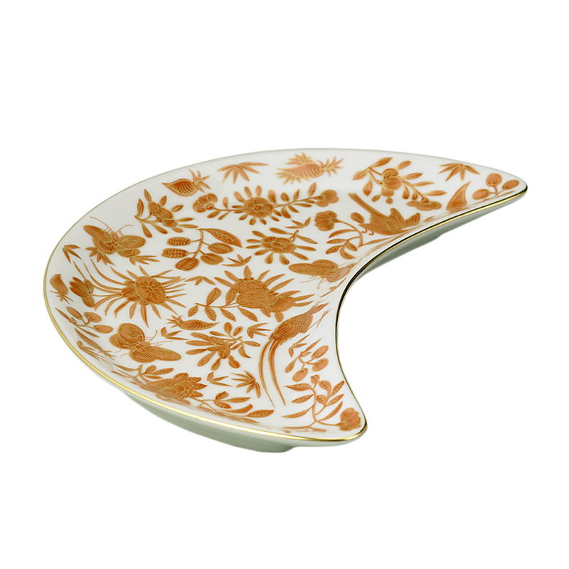 Sacred Bird & Butterfly Crescent Salad Plate