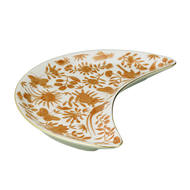 Sacred Bird & Butterfly Crescent Salad Plate