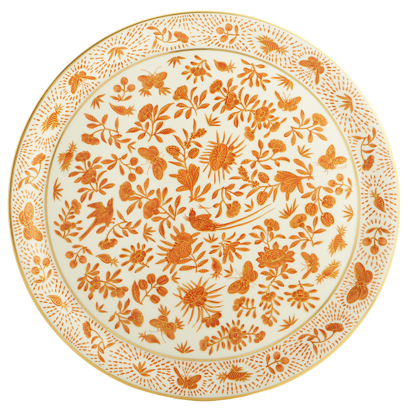 Sacred Bird & Butterfly Cake Plate