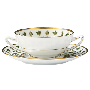 Matignon Green Cream Soup Bowl and Saucer