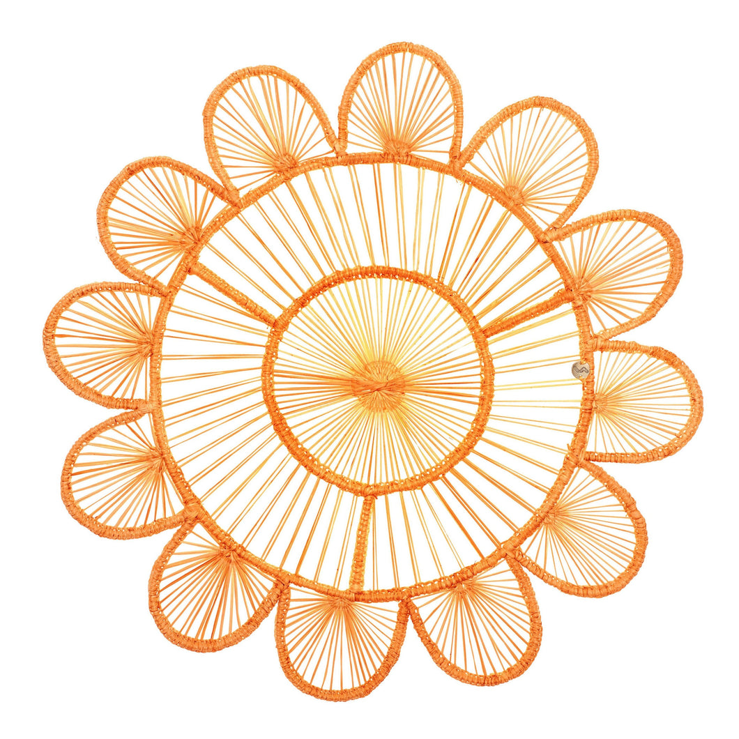 Flores Tangerine Placemat, Set of 6