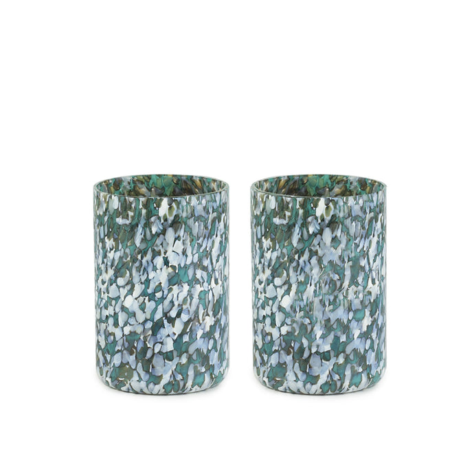 Macchia su Macchia Ivory & Green Glass, Set of 6