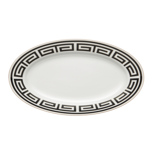 Labirinto Nero Round Flat Platter