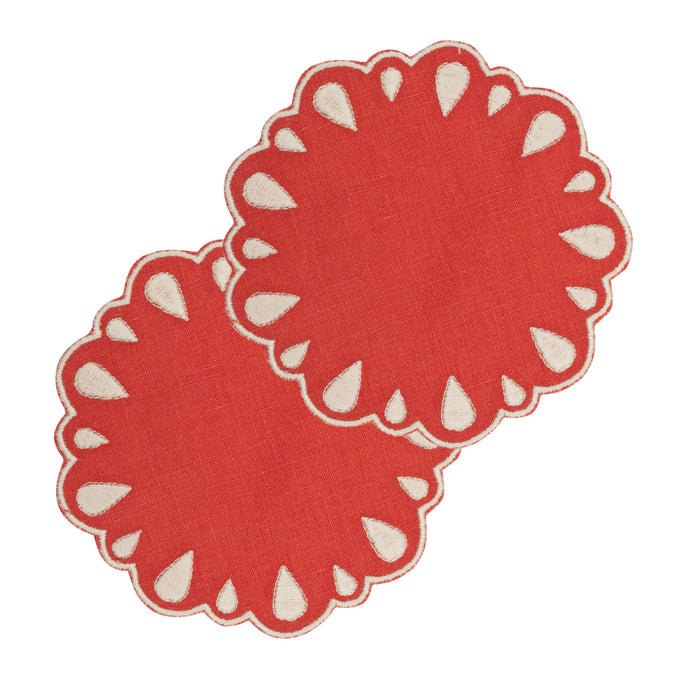 Drops Red Coaster, Set of 4