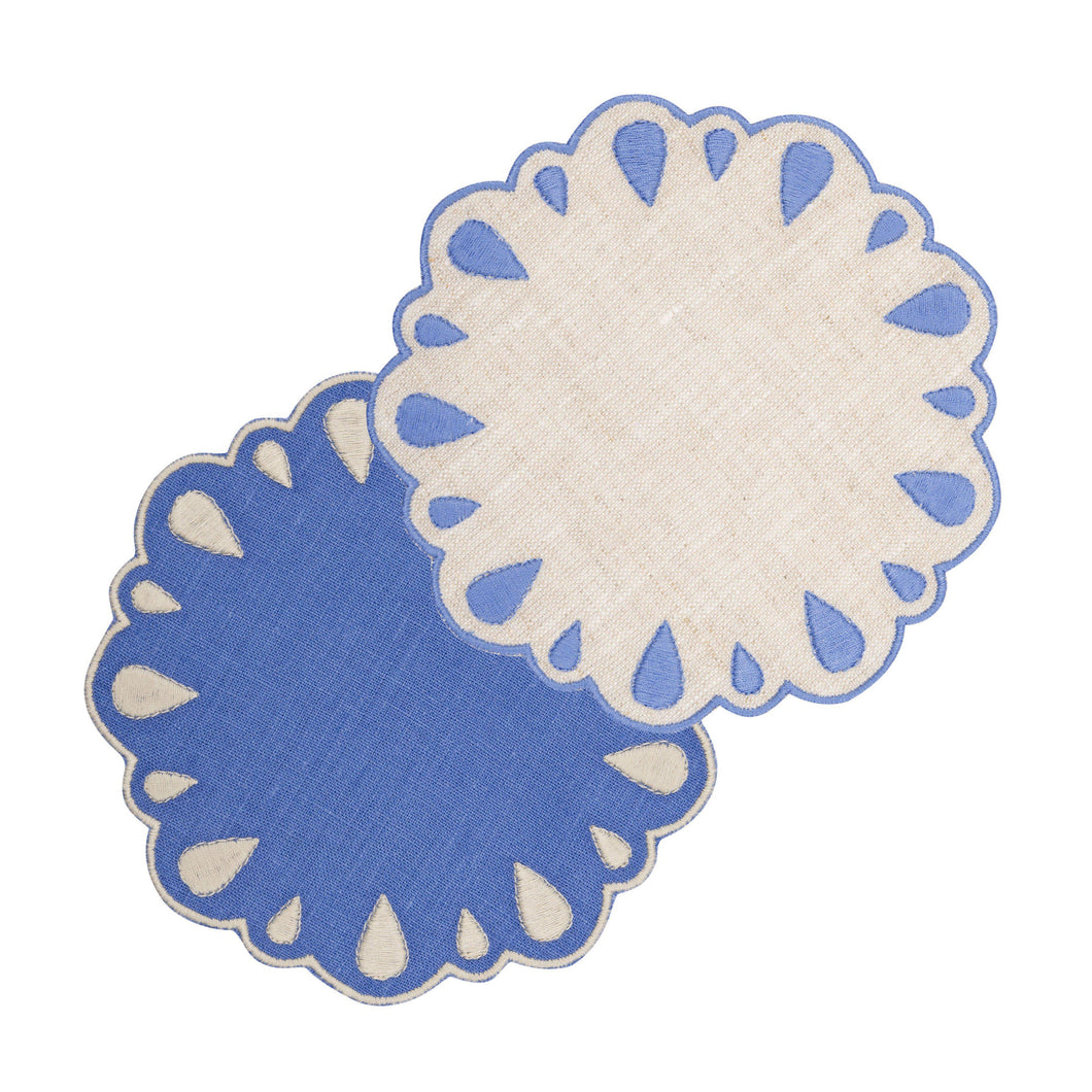 Drops Blue Coaster, Set of 4