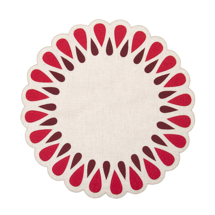 Drops Red Placemat, Set of 4