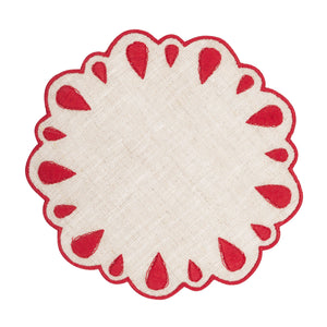 Drops Red Coaster, Set of 4