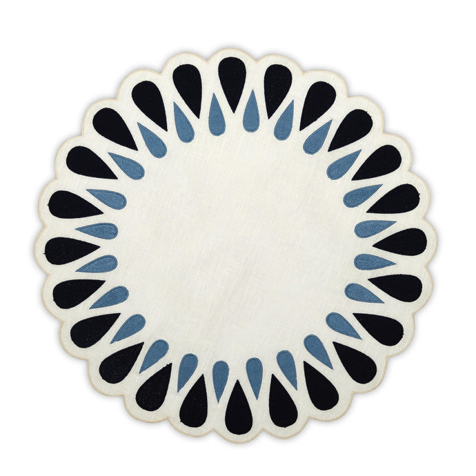 Drops Navy Placemat, Set of 4