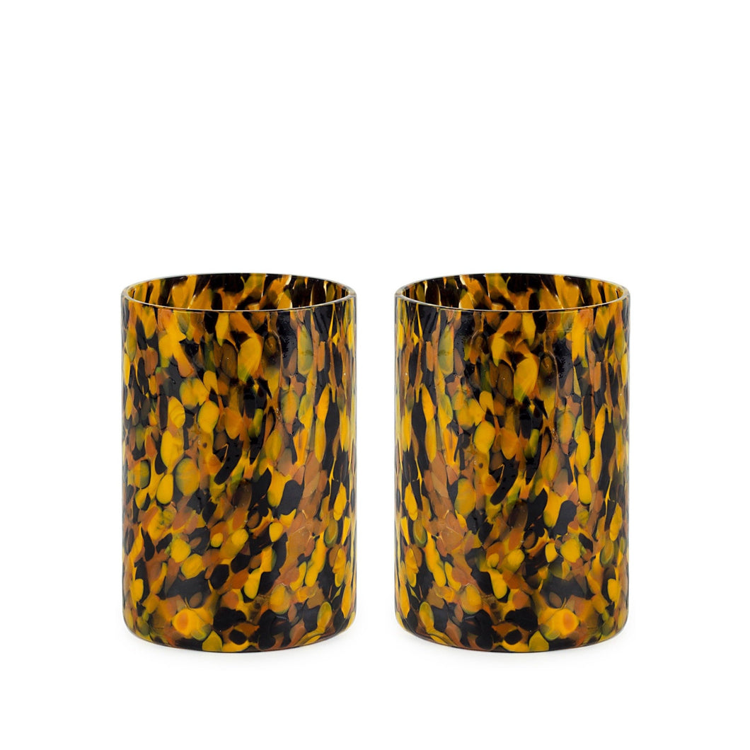 Macchia su Macchia Leopardo Glass, Set of 2