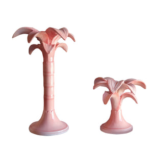 Medium Pink Palm Tree Candlestick