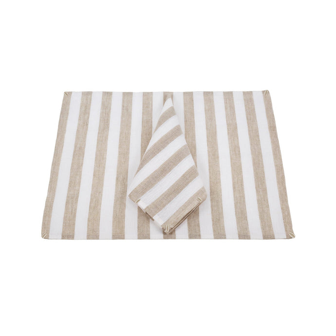 Nantucket Striped Dinner Napkins, Set of 4