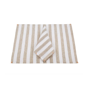 Nantucket Striped Dinner Napkins, Set of 4