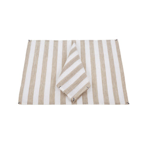 Nantucket Striped Dinner Napkins, Set of 4