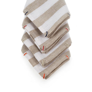 Nantucket Striped Dinner Napkins, Set of 4