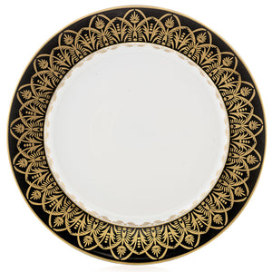 Oasis Black and Gold Dinner Plate