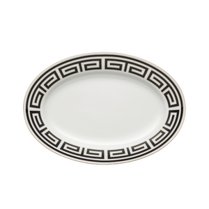 Labirinto Nero Round Flat Platter