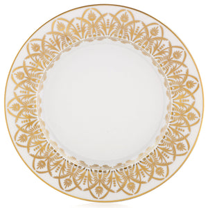 Oasis White and Gold Dinner Plate