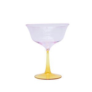 Cosimo Pink & Yellow Wine Glass, Set of 6